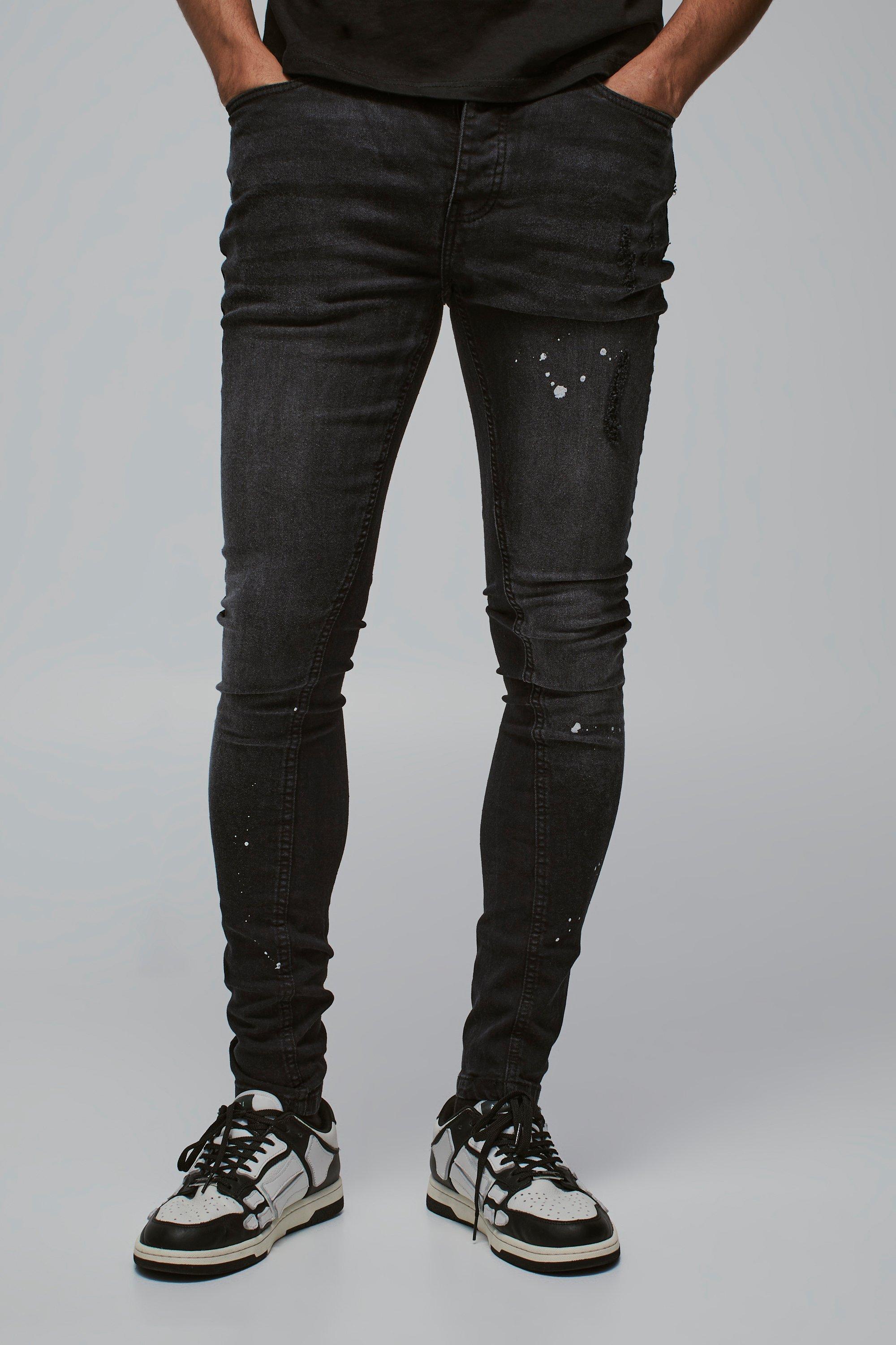 Black studded jeans best sale